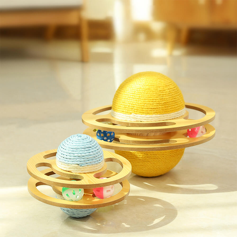 Balle à gratter en sisal jouet interactif pour chat