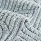 Housse de canapé moderne en peluche douce antidérapante motif géométrique