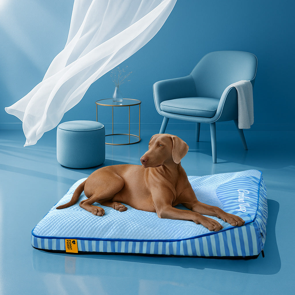 Lit orthopédique pour chien rectangulaire extra large lavable - Sieste rafraîchissante