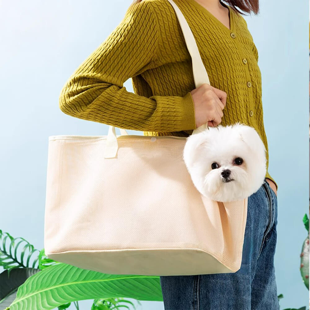 Sac de transport léger en maille pour petits chiens et chats