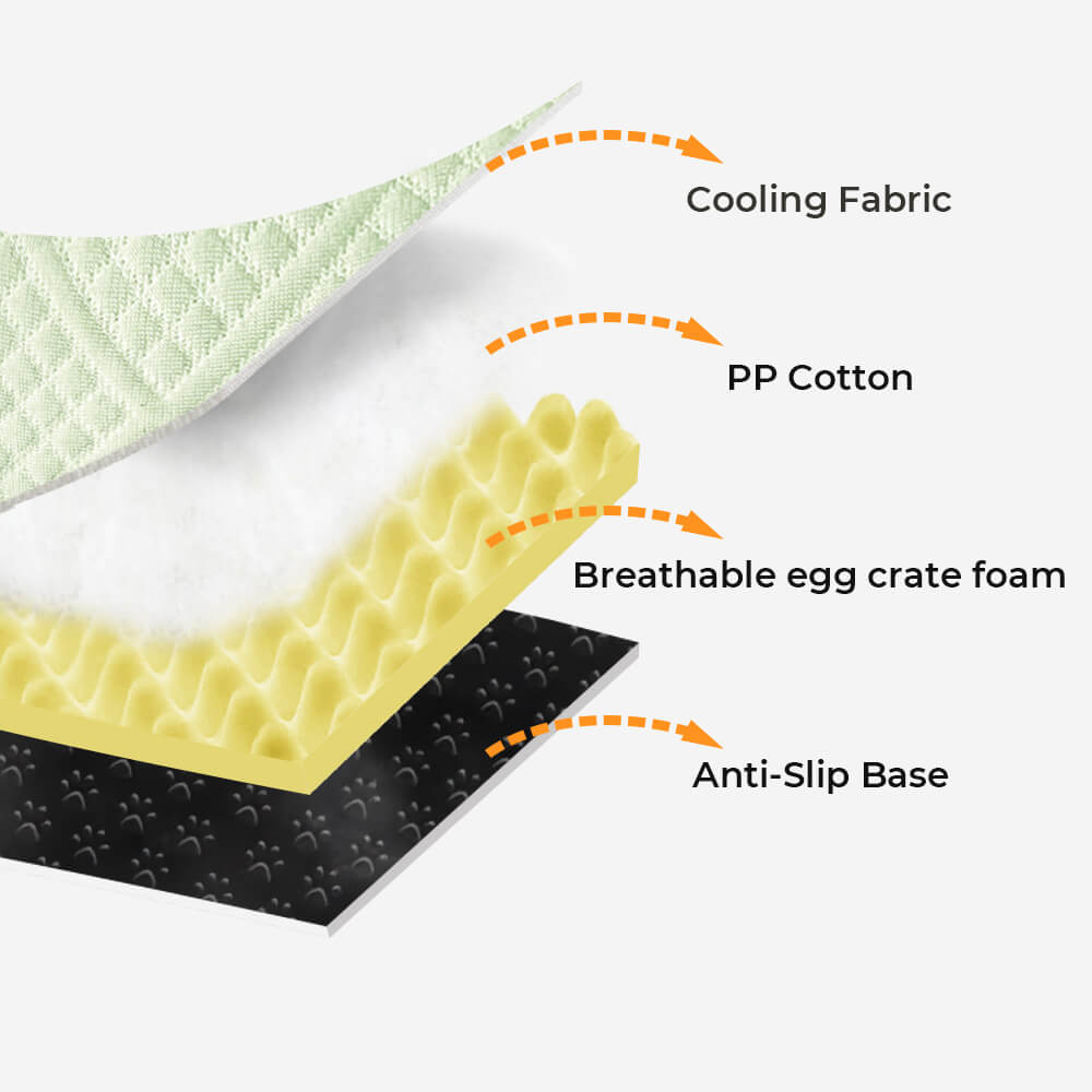 Canapé lit orthopédique rafraîchissant lavable pour grand chien