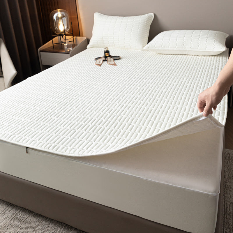 Protège-matelas imperméable à zip doux et antibactérien enveloppant