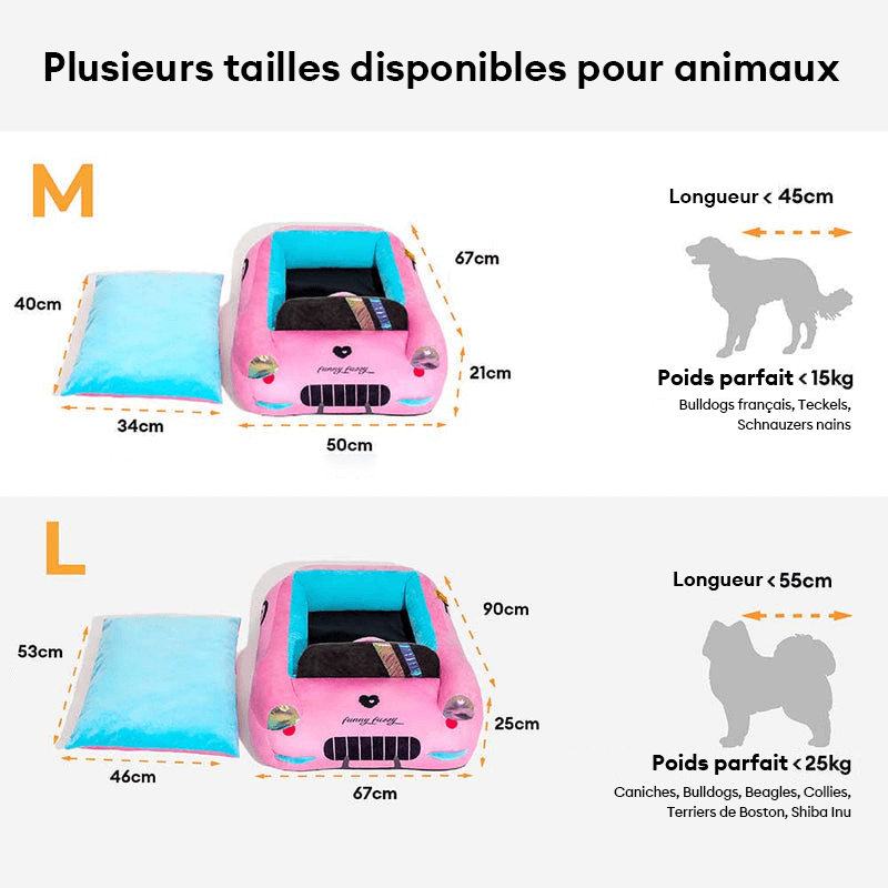 Lit pour animal convertible voiture de course - Fast et Fur
