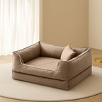 Lit pour chien style nordique imperméable anti-rayures lavable avec coussin