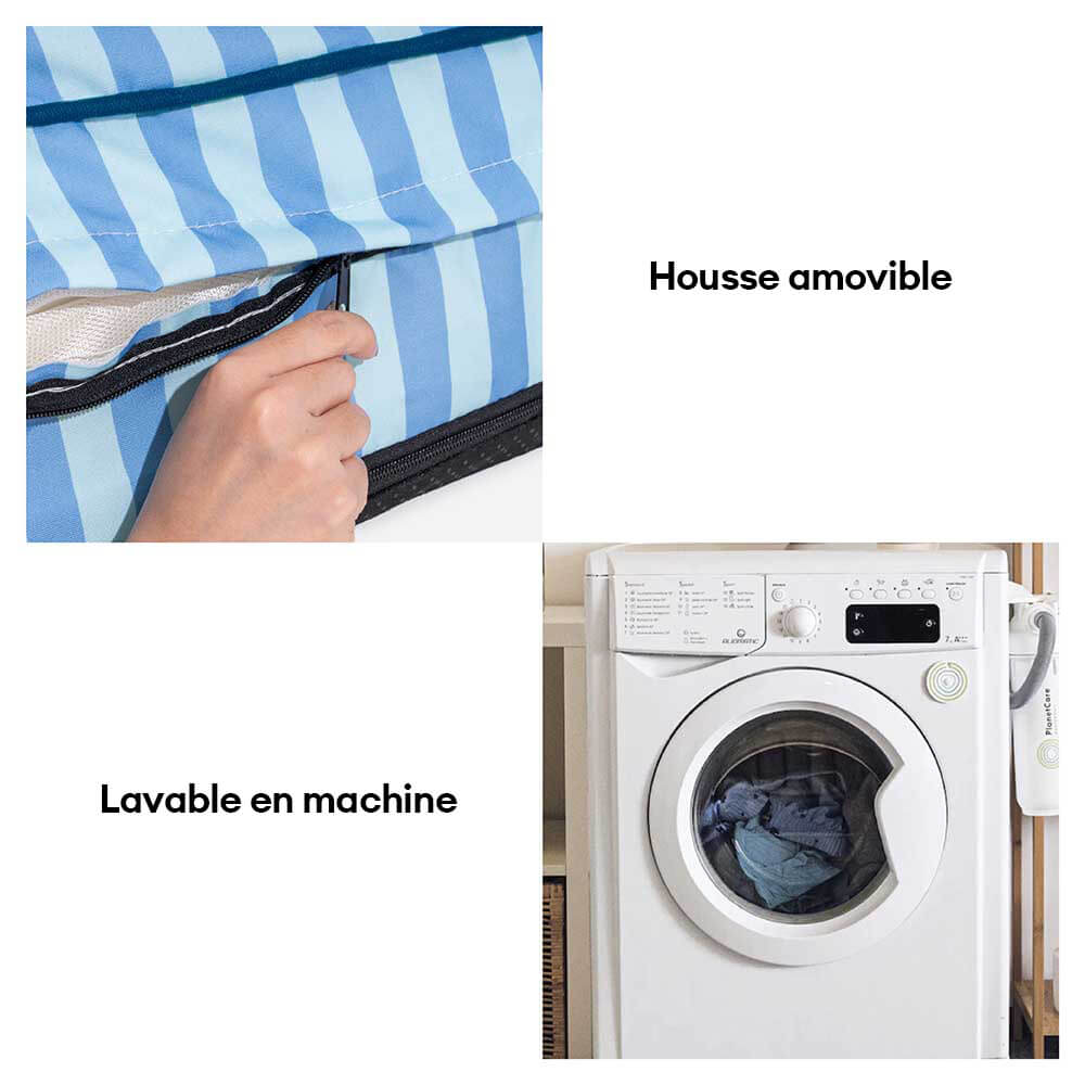 Lit orthopédique pour chien rectangulaire extra large lavable - Sieste rafraîchissante