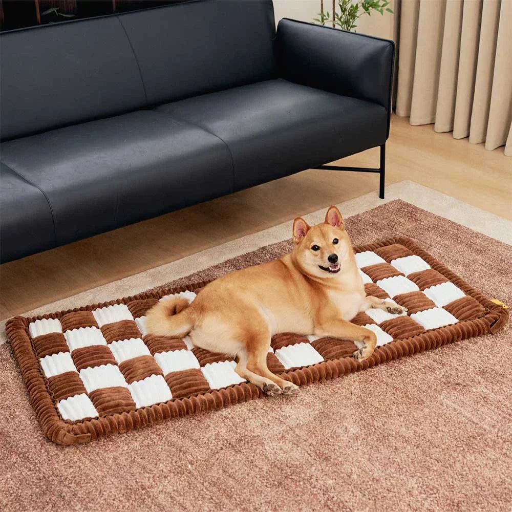 Tapis pour chien en plaid doux et antidérapant pour extension de siège auto