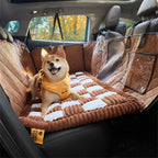 Tapis pour chien en plaid doux et antidérapant pour extension de siège auto