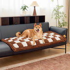 Tapis pour chien en plaid doux et antidérapant pour extension de siège auto