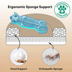 Lit pour chien orthopédique en forme de donut rembourré en similicuir deluxe amovible - WarmNest