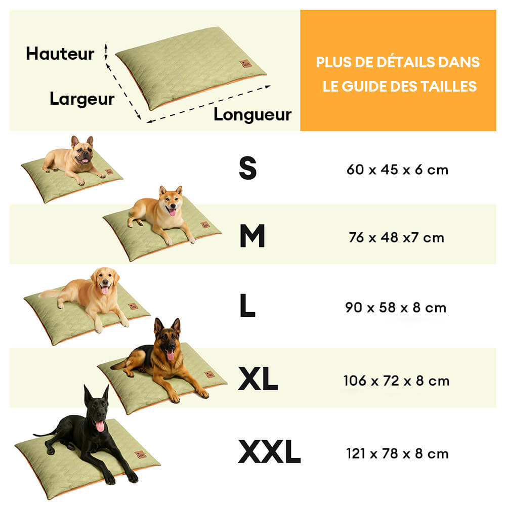 Tapis réversible apaisant imperméable pour chien de luxe