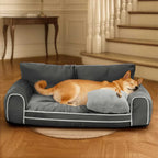 Lit chien orthopédique velours de soie deluxe coussin amovible - RegalRest