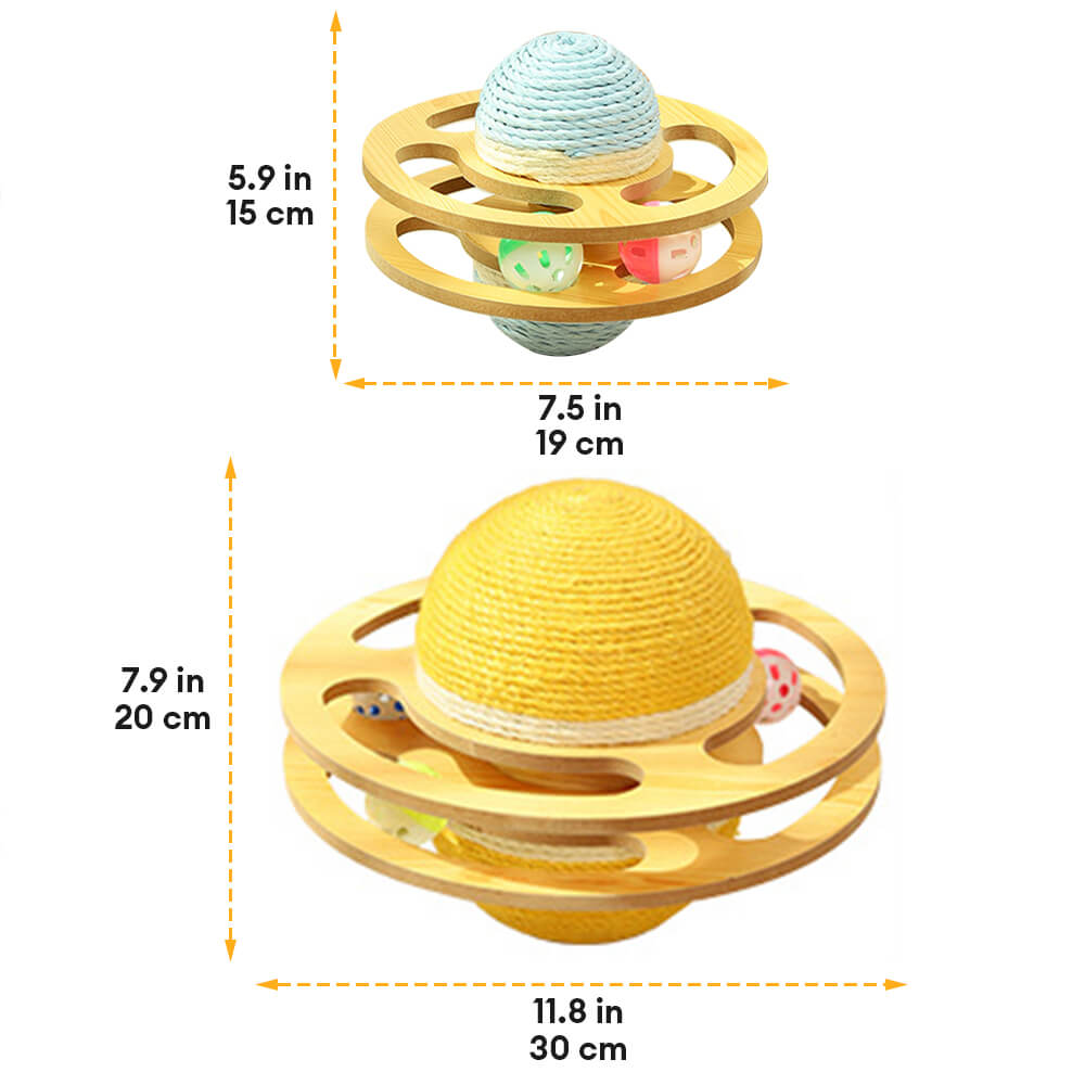 Balle à gratter en sisal jouet interactif pour chat