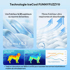 Tapis pour chien grande taille lavable rafraîchissant et antidérapant - Sieste rafraîchissante