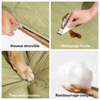 Tapis réversible apaisant imperméable pour chien de luxe