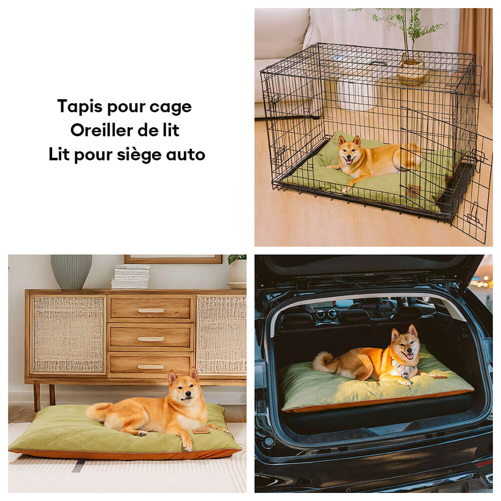 Tapis réversible apaisant imperméable pour chien de luxe