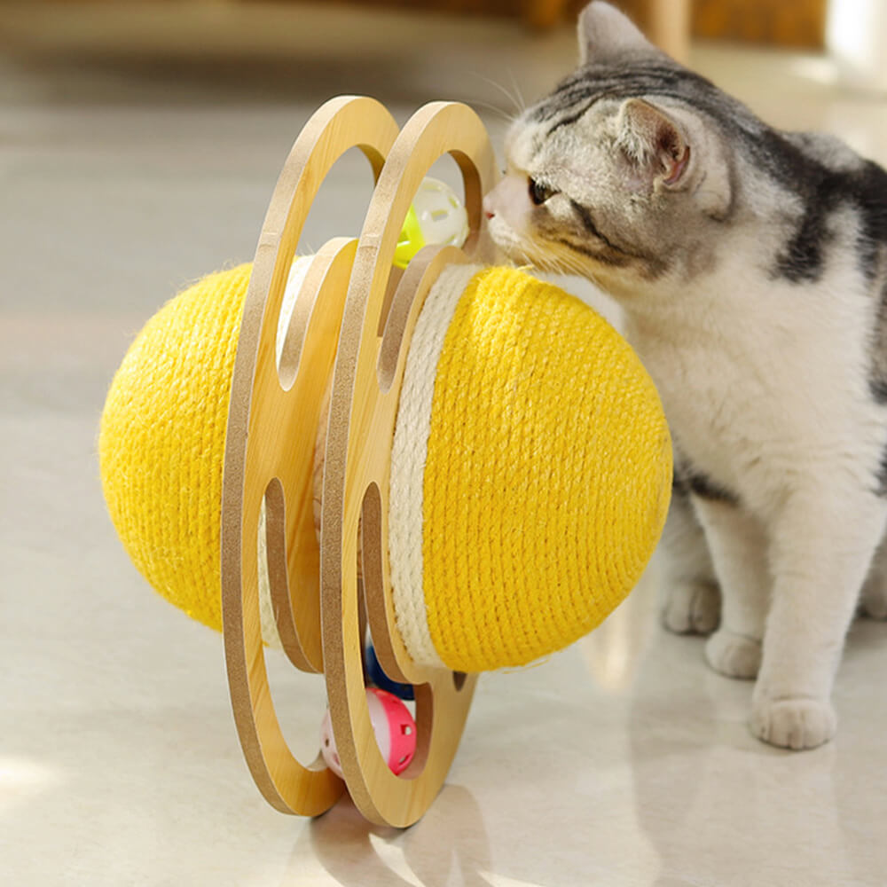 Balle à gratter en sisal jouet interactif pour chat