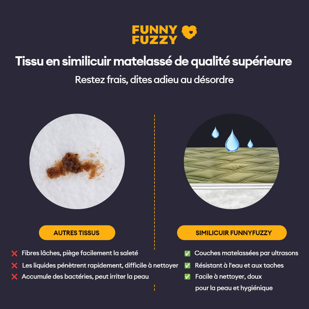 Tapis réversible apaisant imperméable pour chien de luxe