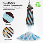 Canapé-lit pliable déperlant pour chien à rayures tendance - Sunny Siesta