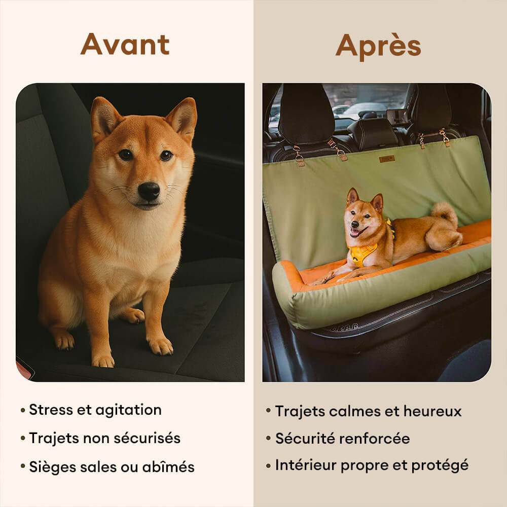 Housse de siège de voiture imperméable et antidérapante pour grands chiens - Urban Voyager