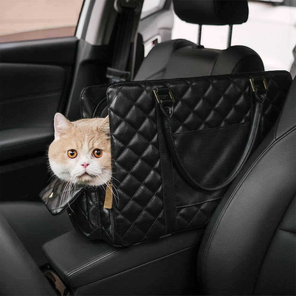 Sac de voyage pour chat partagé grand stylé multifonction - Queue errante