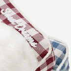 Lit rectangulaire pour chien avec tête de dossier à carreaux classiques et grand soutien apaisant - Dreamy Wave