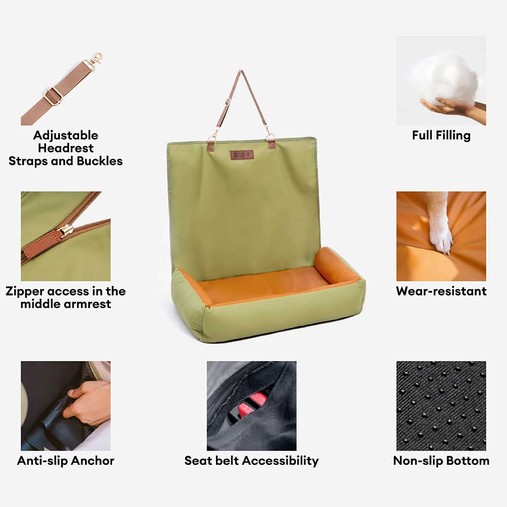 Housse de siège de voiture imperméable et antidérapante pour grands chiens - Urban Voyager