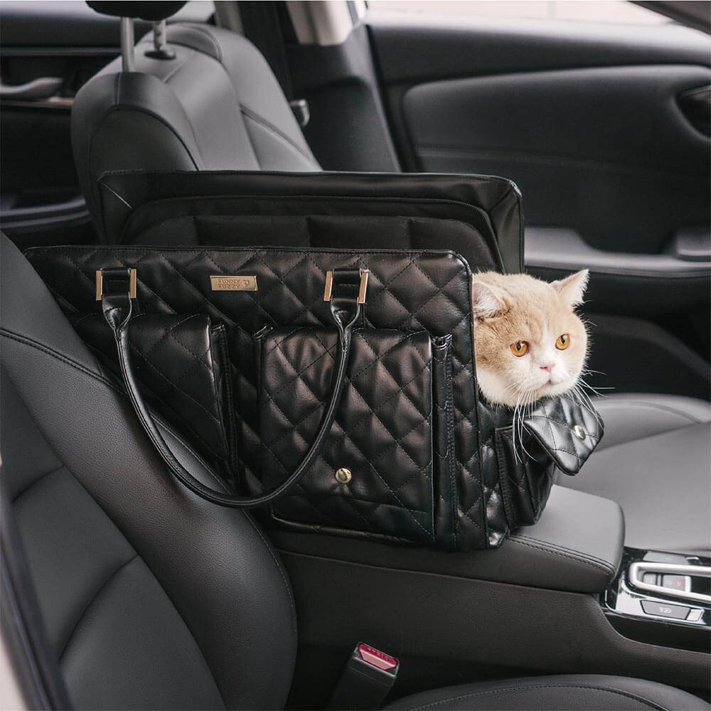 Sac de voyage pour chat partagé grand stylé multifonction - Queue errante