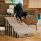 Rampe pour animaux en peluche à carreaux mousse haute densité amovible - ComfyClimb