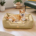 Lit pour chien en simili cuir luxueux imperméable et amovible