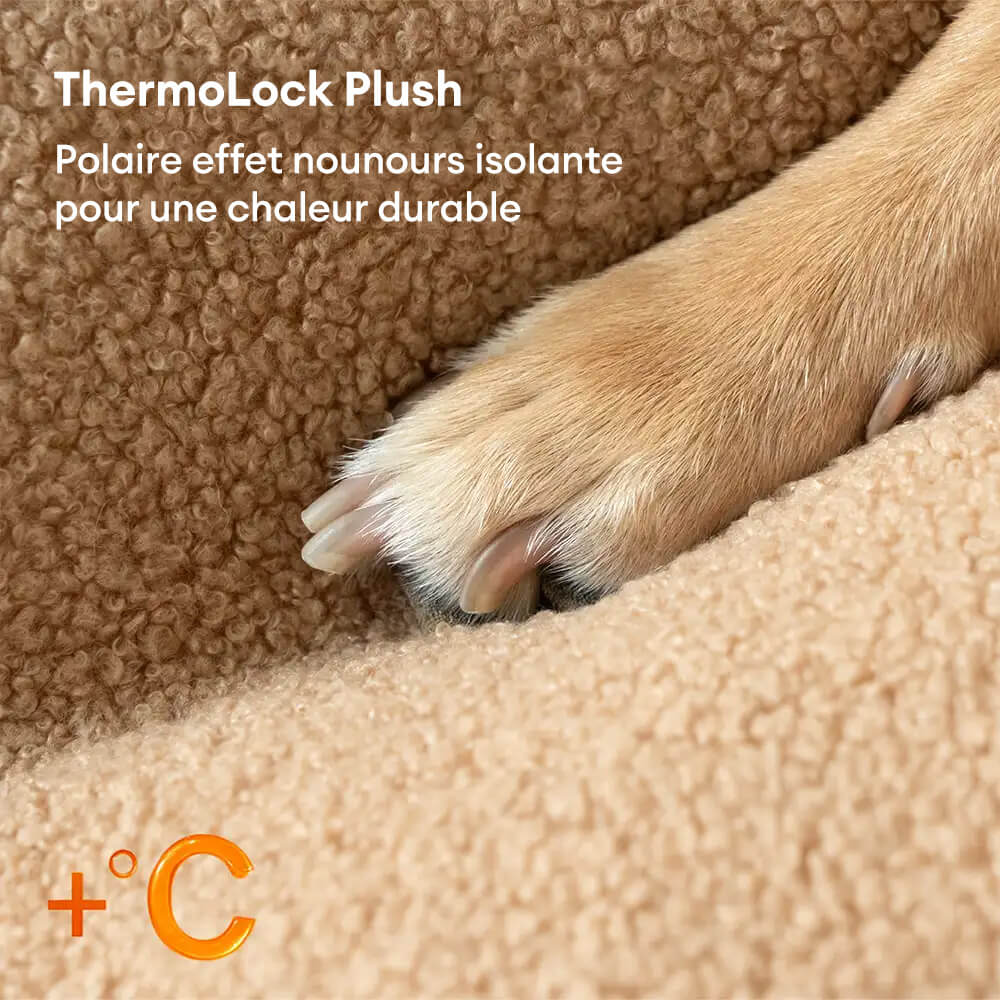 Lit rectangulaire extra-large pour chien en tissu Teddy fluffy lavable - Night-night