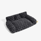 Lit orthopédique amovible en peluche à carreaux pour chien – CozyNest