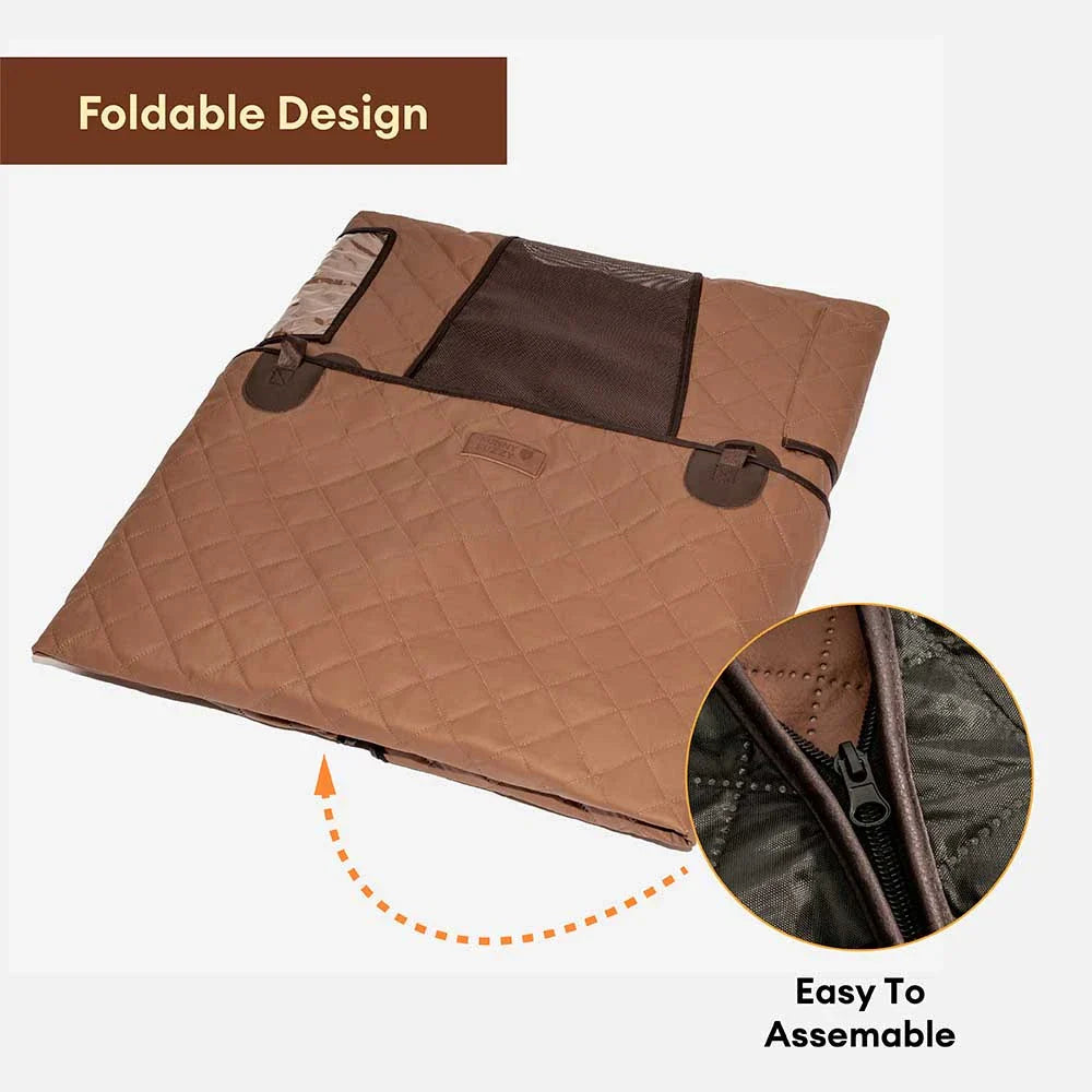 Housse de siège auto hamac pour chien en similicuir haut de gamme déperlante-RideProtector