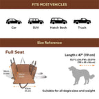 Housse de siège auto hamac pour chien en similicuir haut de gamme déperlante-RideProtector
