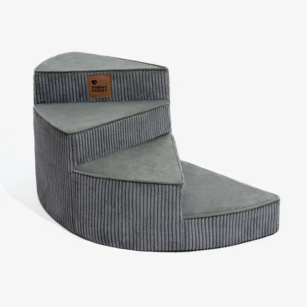 Escalier pour animaux en spirale amovible en velours côtelé confortable et amical pour les articulations - CreamyStep