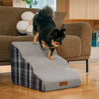 Rampe pour animaux en peluche à carreaux mousse haute densité amovible - ComfyClimb