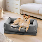 Lit pour chien style nordique imperméable anti-rayures lavable avec coussin