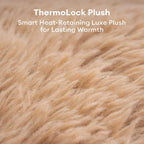 Lit orthopédique pour chien en cuir synthétique et mousse amovible avec peluche - WarmRest