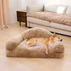 Canapé lit chien orthopédique mousse amovible chaude - FluffyHaven