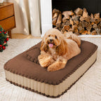 Lit orthopédique pour chien inspiré des biscuits en peluche confortable avec coussin – SweetNap