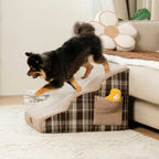 Rampe pour animaux en peluche à carreaux mousse haute densité amovible - ComfyClimb