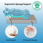 Tapis pour chien réversible en simili cuir avec plaid chaud éponge amovible et oreiller