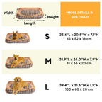 Lit pour chien en peluche lavable à motif vintage à carreaux - TuckNap