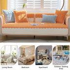 Housse de canapé en velours côtelé chaude et résistante aux éraflures