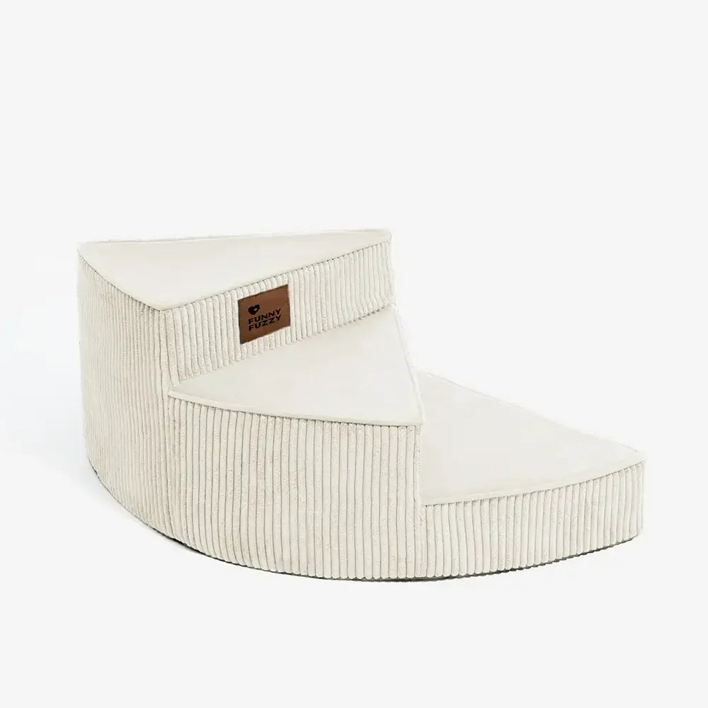 Escalier pour animaux en spirale amovible en velours côtelé confortable et amical pour les articulations - CreamyStep