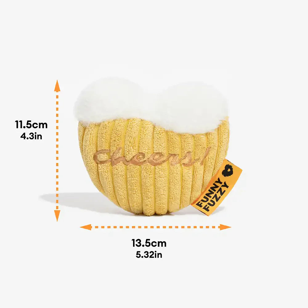 Jouet en peluche pour chien drôle et doux de la Saint-Sylvestre - Cheers Beer