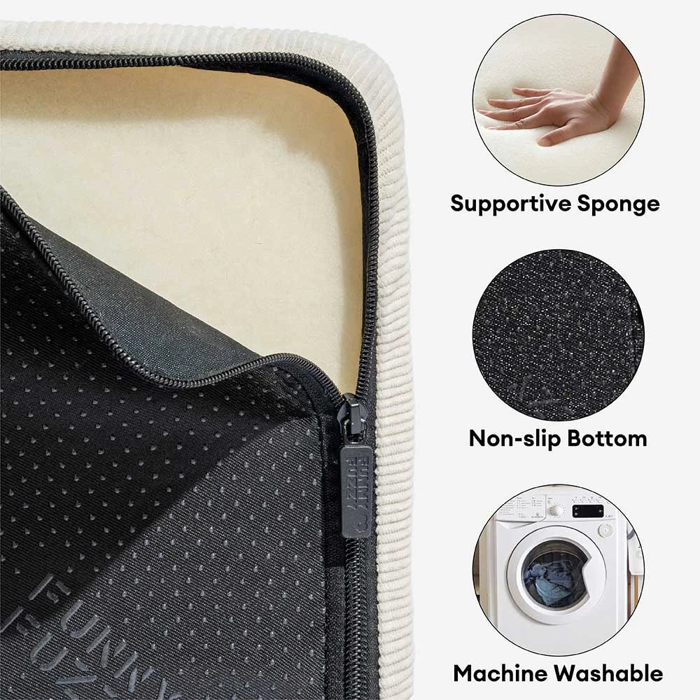 Escalier et lit pour animaux détachables en peluche moelleuse 2 en 1 - CreamyRamp