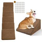 Rampes d'escalier modulaires en mousse pour chiens avec fixation Velcro