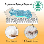 Lit orthopédique pour chien inspiré des biscuits en peluche confortable avec coussin – SweetNap