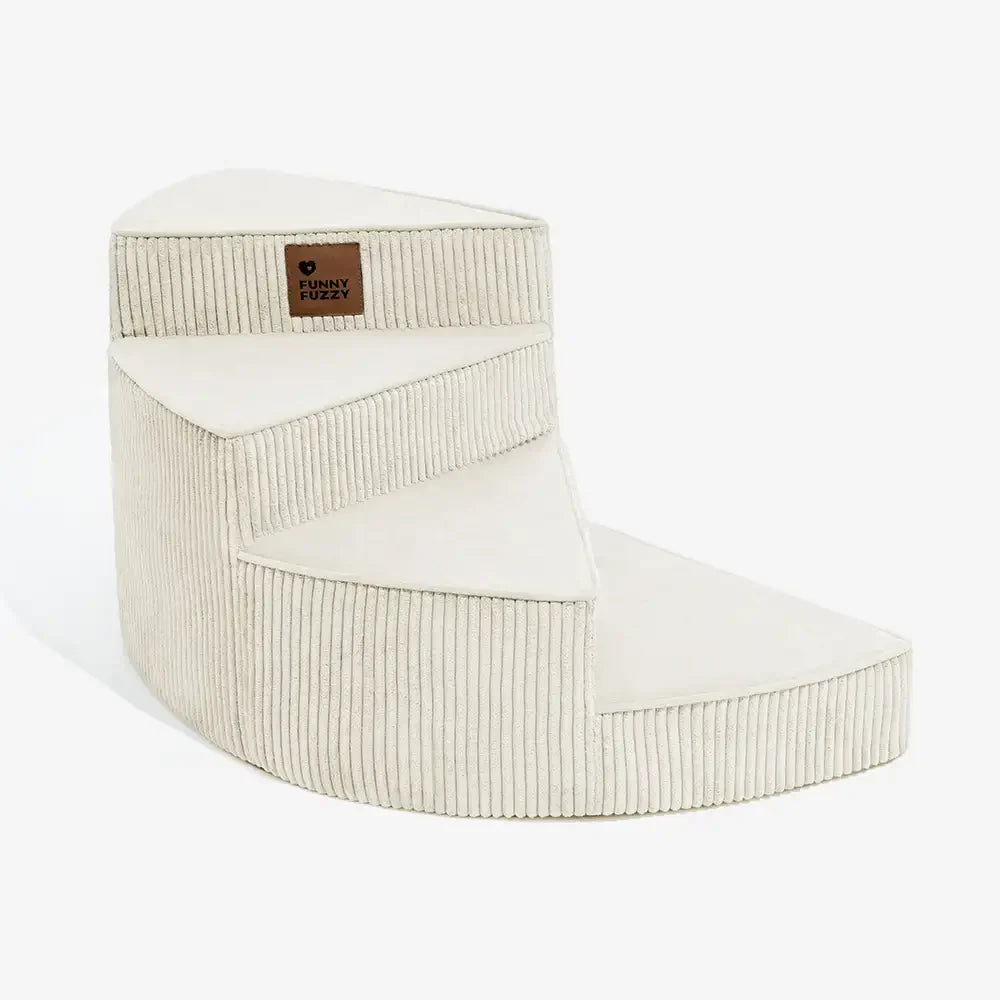 Escalier pour animaux en spirale amovible en velours côtelé confortable et amical pour les articulations - CreamyStep