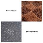 Lit orthopédique amovible en peluche à carreaux pour chien – CozyNest